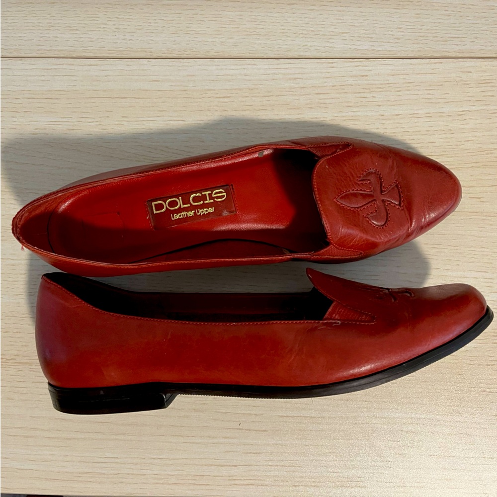 Red Leather Loafers